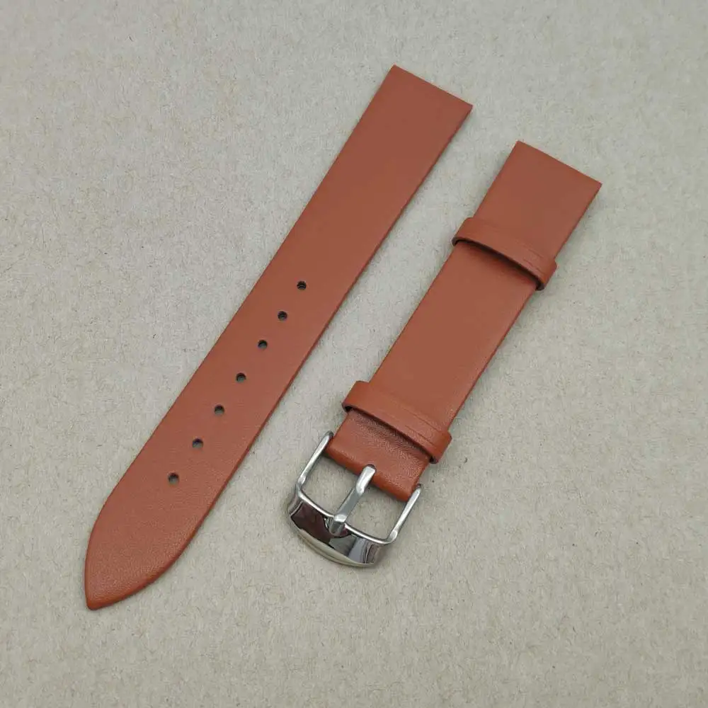 1PCS 12MM 14MM 16MM 18MM 20MM 22MM smooth grain genuine leather (cow split) watch band watch strap men and women straps WS0119