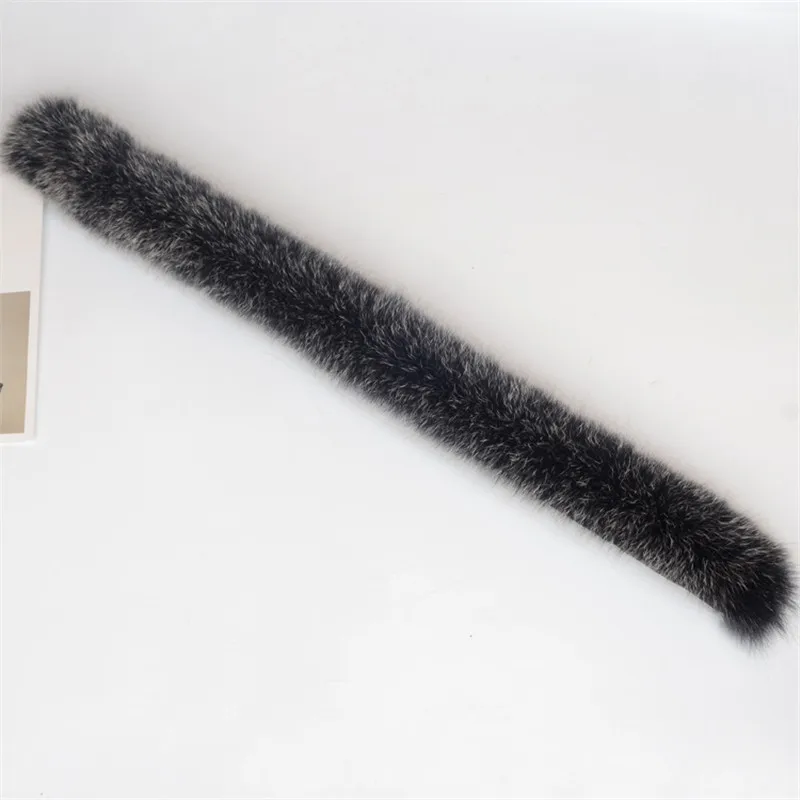 Real fox fur scarf 100% Genuine 70cm winter fur collar for men women\'s clothing hot selling neck wear