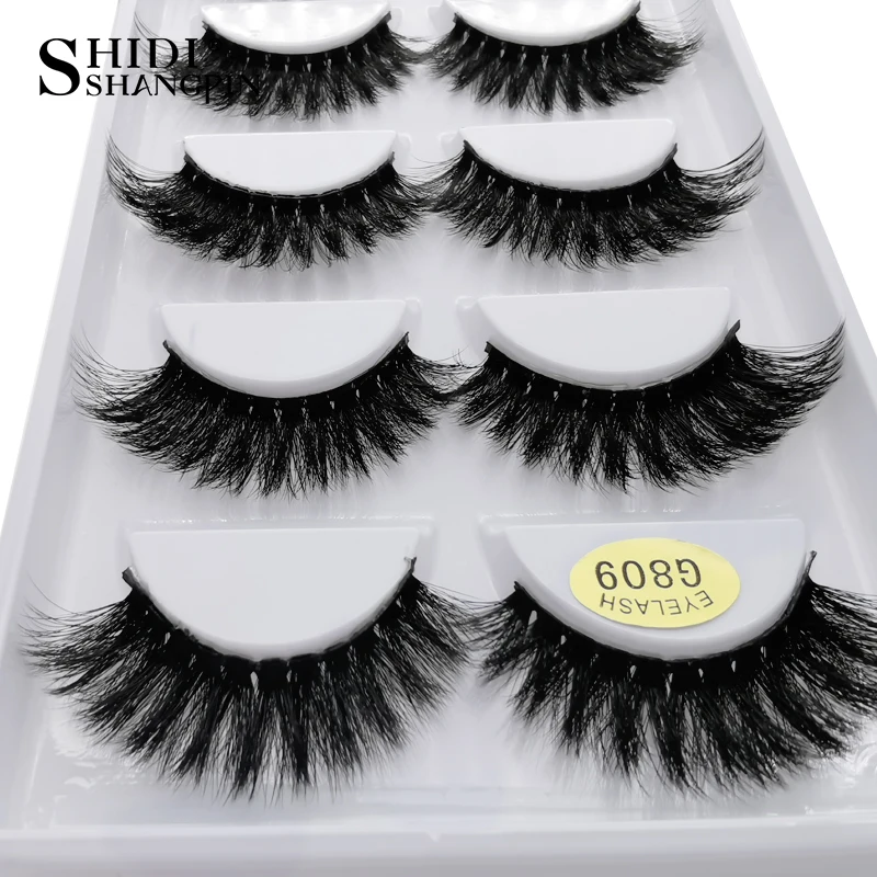 SHIDISHANGPIN 50 زوجا لونغ الطبيعية الرموش الصناعية رقيق 3d المنك جلدة المكياج 100% القسوة شحن رموش زائفة فو cils G800