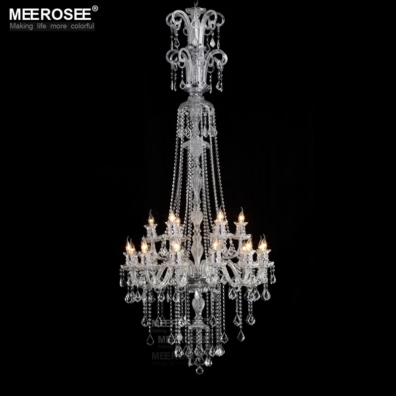 

Contemporary Clear Crystal chandelier lights Galaxy Long Cristal suspension lamp Glass lighting fixture 100% Guaranteed lustre