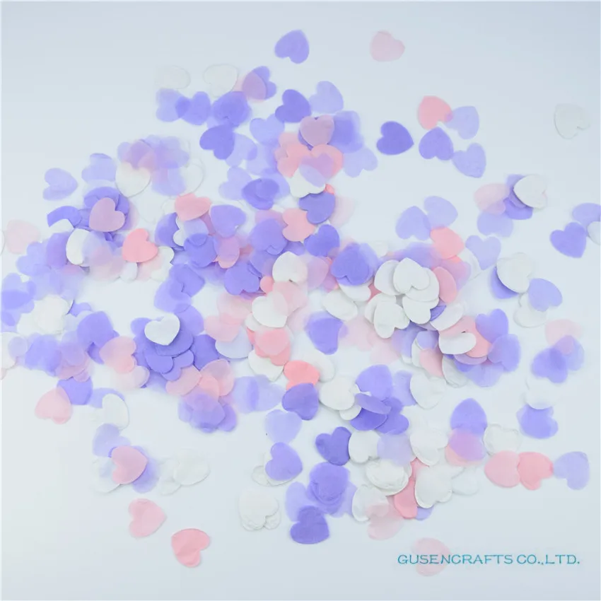 1500pcs Heart  Paper Confetti Party Christmas Table Decoration birthday party Decorative Supplies white deep green red