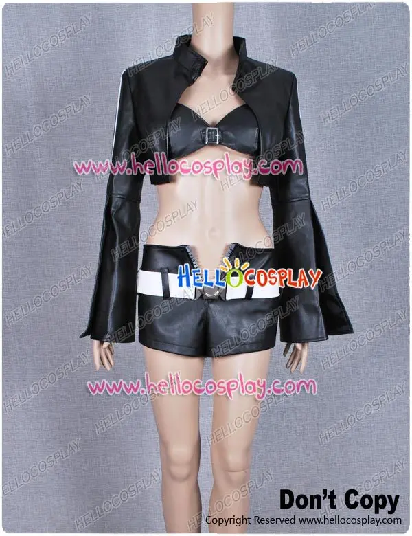 Black Rock Shooter Cosplay Costume Black Gold Saw Dress H008