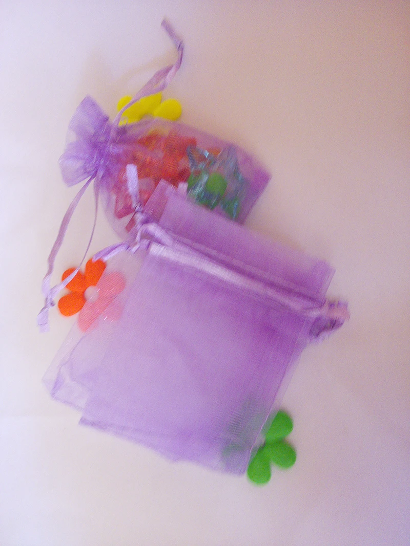 5000pcs 9*12cm Light Purple Organza Gift Bag Jewelry Packaging Display Bags Drawstring Pouch For Bracelets/necklace Yarn Bag