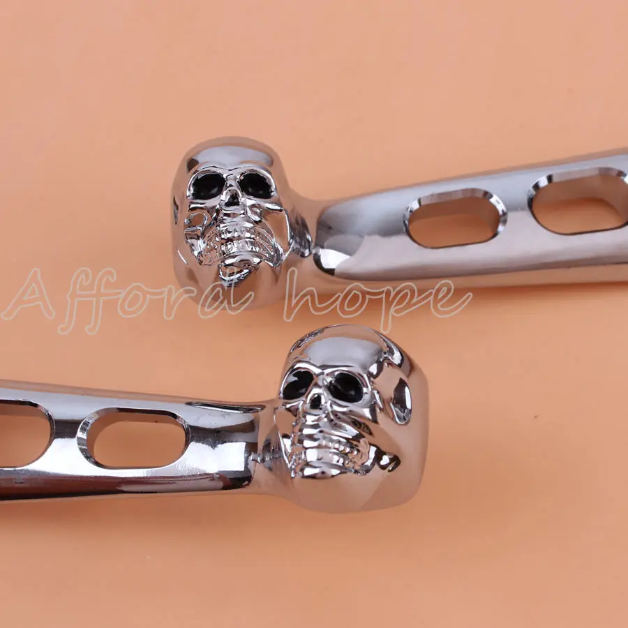 1pair Chrome Aluminum Skull Brake Clutch Handlebar Lever for Harley Sportster Softail Night Train Fatboy Electra Glide Custom