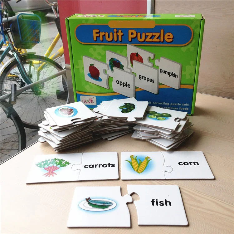 Puzzle educativi Per I Bambini Prima Educazione Giocattolo Di Puzzle Gioco Da Tavolo Giocattoli Di Puzzle Giochi di Carte di Apprendimento Precoce di Ortografia di Tempo Il Numero