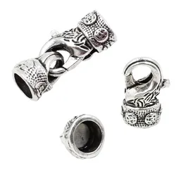 Onebeading Antique Silver Lobster Clasp Necklace Bracelet Hook Fings For Pendant Length:28mm Hole:approx 6mm 5 Sets K05061