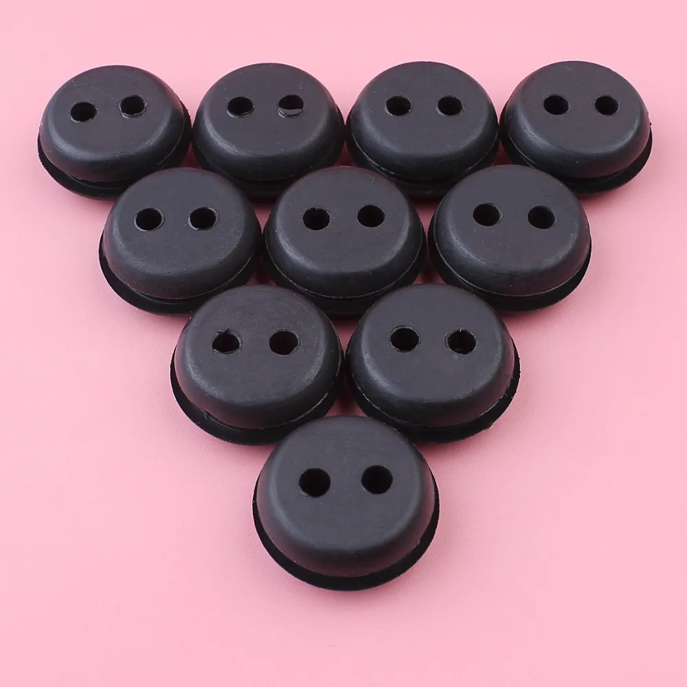 

10pcs/lot 2 Hole Rubber Fuel Gas Line Grommet For Chainsaw Trimmer Brush Cutter About 20mm Garder Tool Spare Parts Cutter Grass