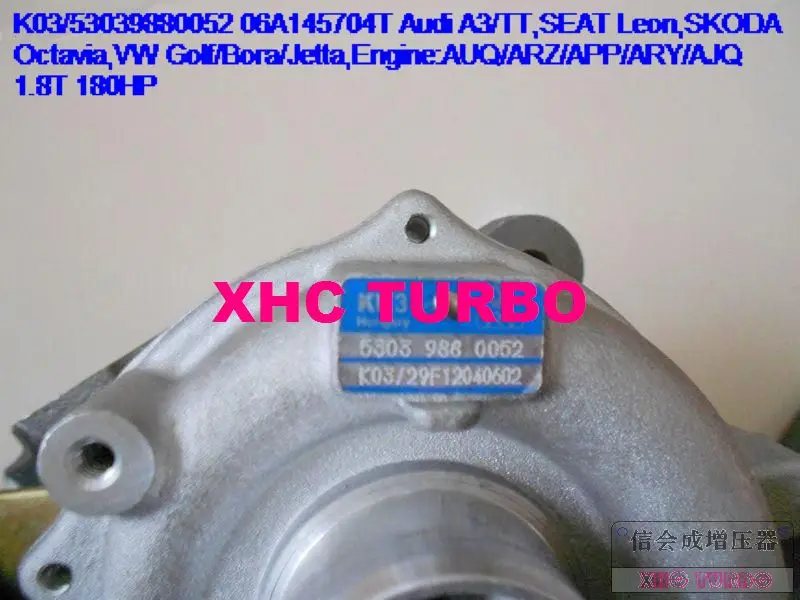 NEW K03 53039700052 Turbo Turbocharger for AUDI A3 TT,SEAT Leon Toledo,SKODA Octavia,Bora,Golf Jetta Beetle 1.8T 180HP
