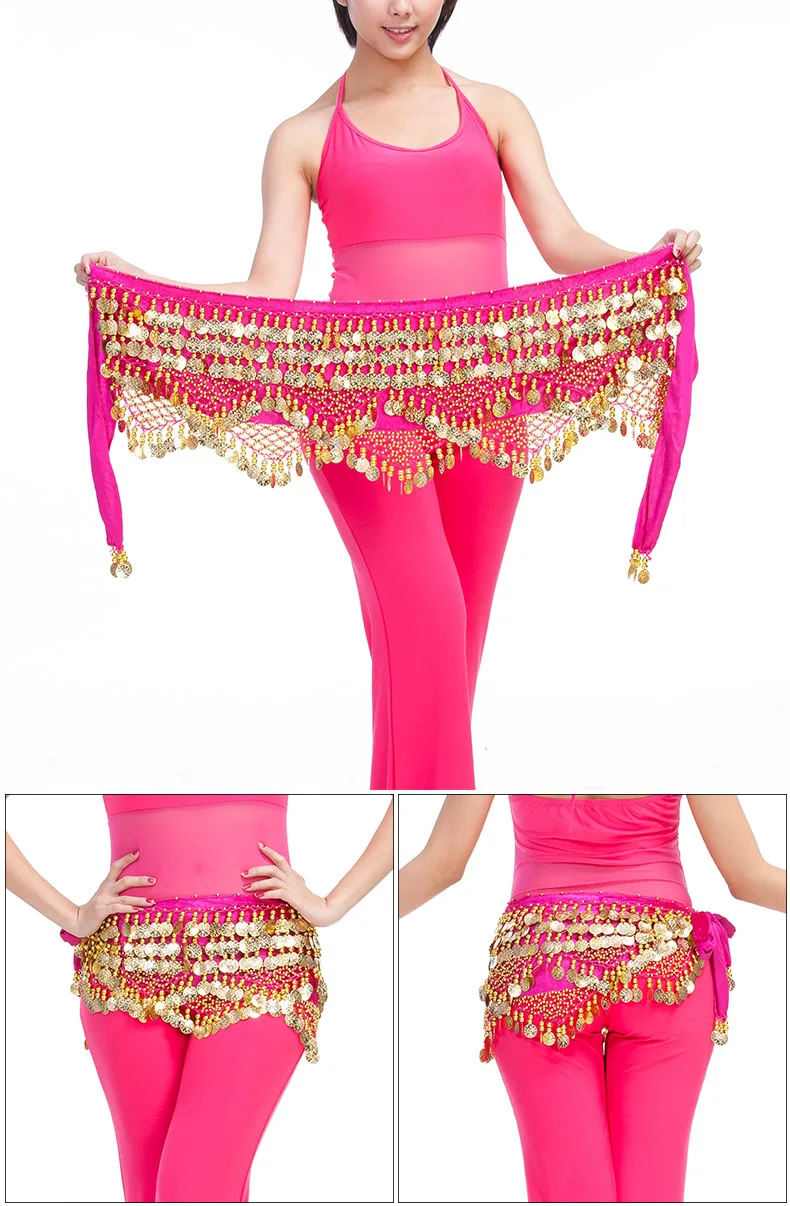 Neue Stil Top Verkauf Bauchtanz Taille Kette Hüfte Schal Bauchtanz Münzen Gürtel Tanzen Taille Gürtel Tänzerin Zubehör – Detail 21