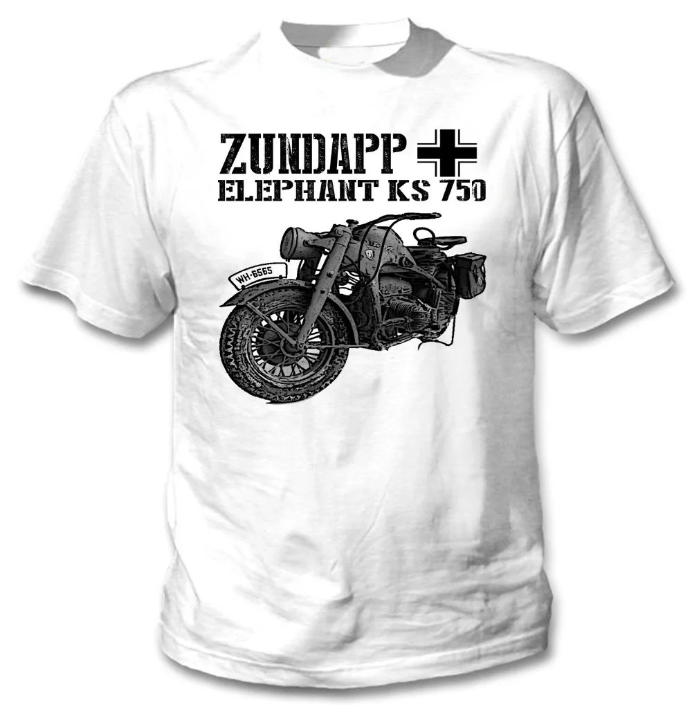 Zundapp Elephant Ks 750 Germany Wwii - New White 2019 Summer Brand Adults Casual Tee Shirt Fitness T-Shirts