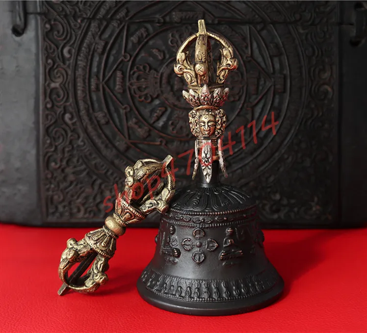 

Pure copper, folk handmade, Nepalese diamond pestle diamond bell ornaments, fine handicraft collection