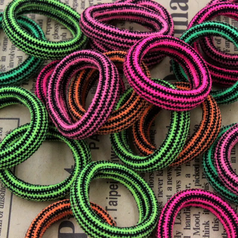 50pcs/lot 2.5CM Child Baby Rubber Bands Elastics Tie Gum New Fashion Colourful Hair Holder Beauty Girls' Hair Accessories