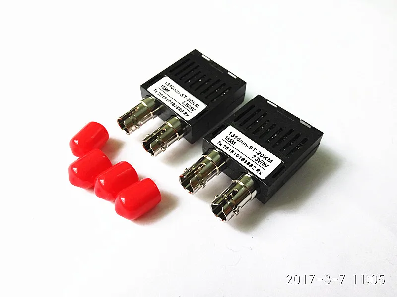 Factory direct 155Mb/s 1*9 Single-Mode Transceiver ,1X9 Pin Package, Duplex ST, +3.3/5V 1310nm FP, SM 20KM Optical fiber module