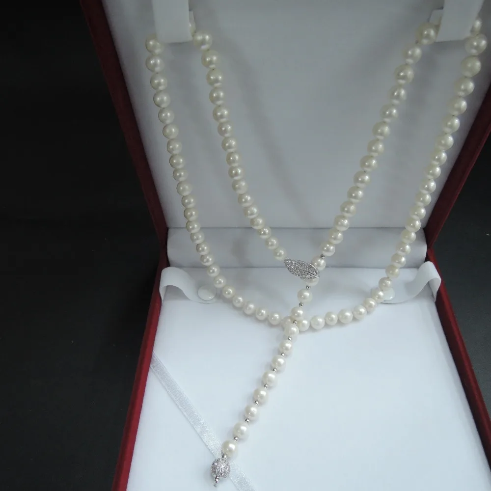 

natural FRESHWATER PEARL NECKLACE-PERFECT ROUND -925 SILVER HOOK-MULTI FUNCTION JEWELRY CAN BE BELT,LONG NECKLACE or bracelet
