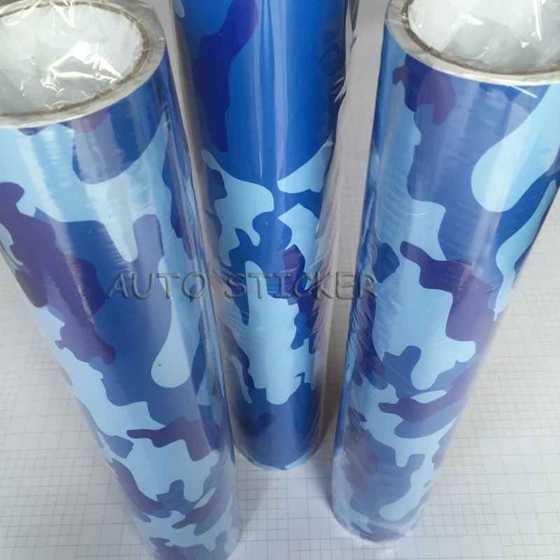 

3Rolls/lot Blue Jumbo Navy Camouflage Motorcycle Wrapping Vinyl Adhesive Car Scooter Graphics Stickerbomb Foil Wrap Sticker