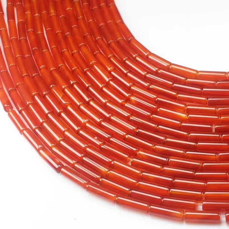 column 4x8mm,8x16mm Red Agates Sardonyx Natural stone Tube DIY Loose Beads 15