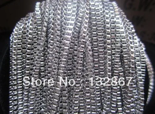 

Sales promotion 100m Women Jewelry Finding Chain Stainless Steel 2.4MM box Chain,FIT pendant DIY Necklace