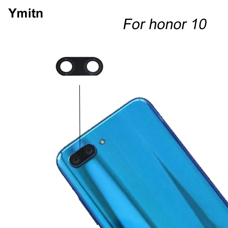 2Pcs New Ymitn  housing back rear camera glass lens with adhesive for Huawei Honor 10 5.84 inch