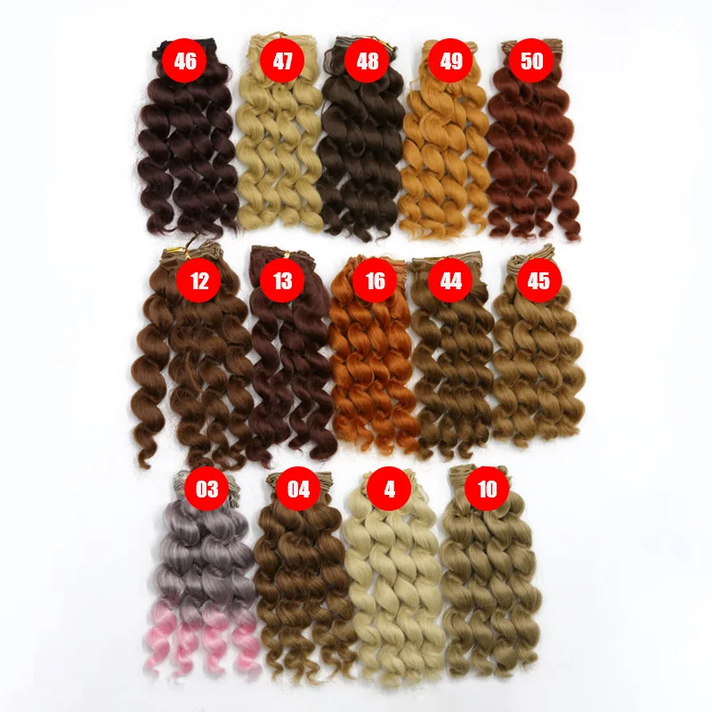 Msiredoll  bjd wig Accessories 1piece 15*100CM doll hair for 1/3 1/4 1/6 1/12  Curly doll hair bjd wig diy  Free shipping