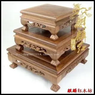 Kylin rosewood crafts stone jade Affirmative Taiwan wings wood flowerpot aquarium square base special offer value