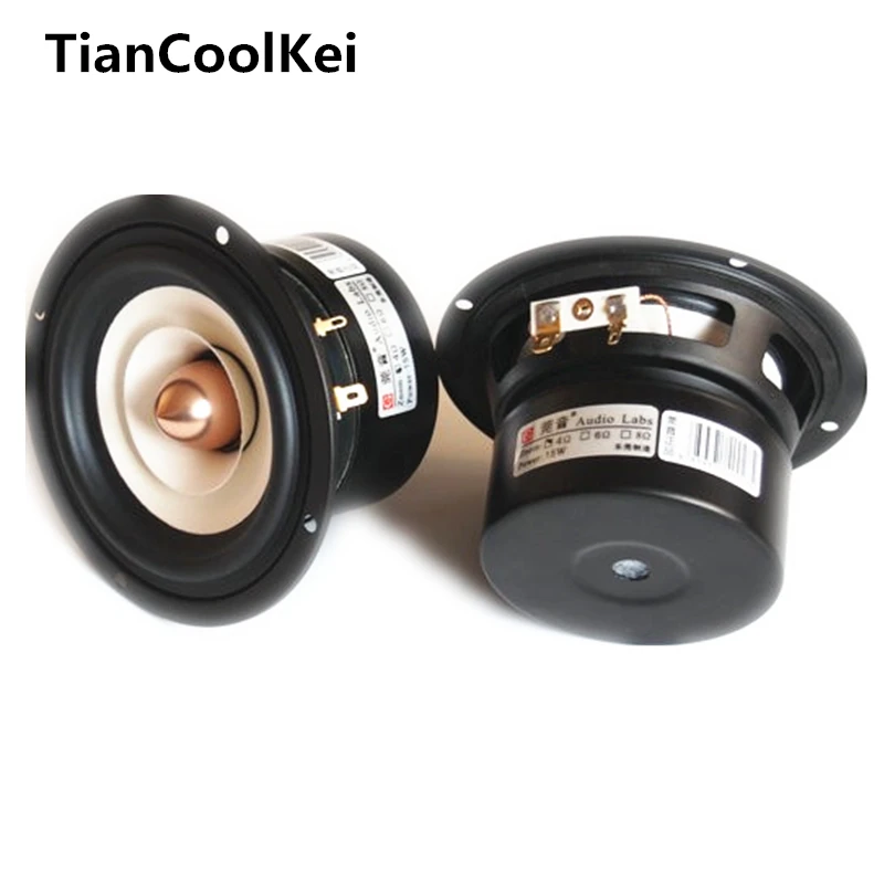 

Audio Labs High Performance 4inch full range speaker 1Pair Mixed Paper Cone Aluminum Bullet 4/8ohm 25W 4" full speakers