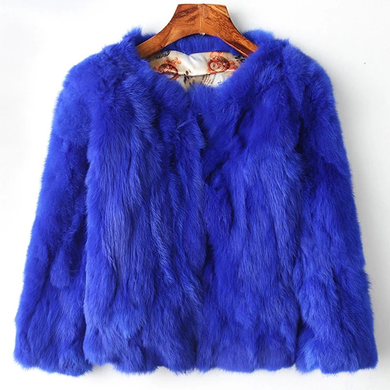 2024 Winter Women The Real Rabbit Fur Coat Natural Rex Rabbit Fur Coat The Fashion Super Thin Rabbit Fur Leather Fashion Jacket