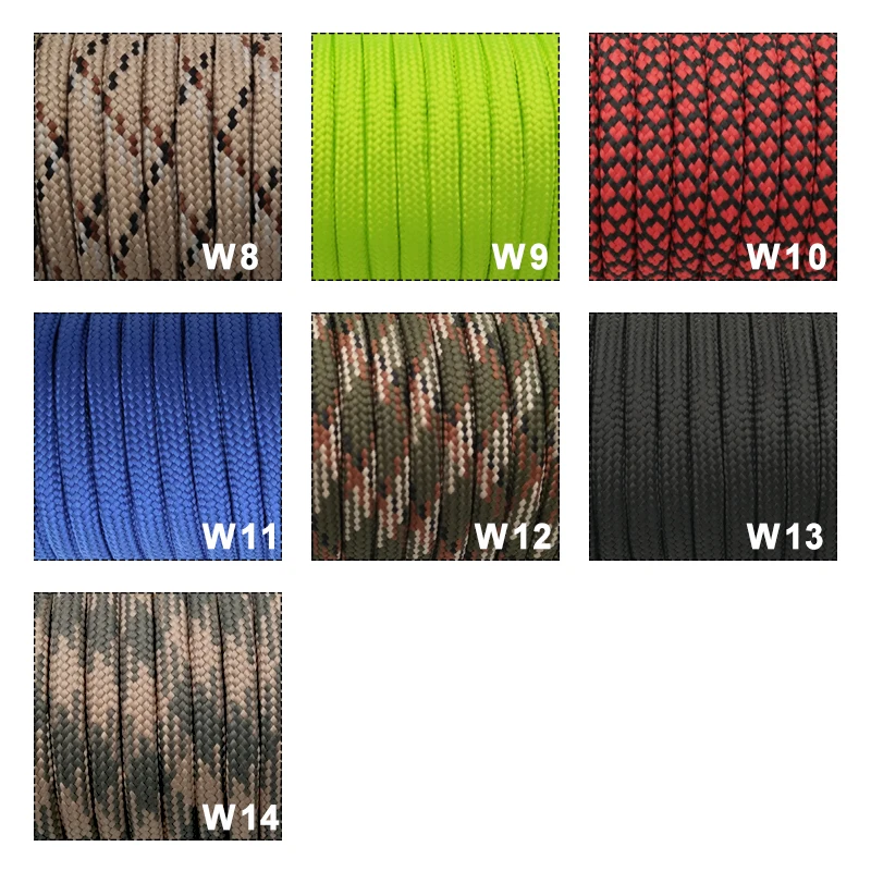 Paracord 750lb parachute cord corda mil especificação tipo iv 7 strand 100ft escalada equipamentos de sobrevivência acampamento escalada corda