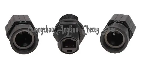 Imagem -04 - Dupla Cabeça Ip67 Avaliado Exterior Rj45 Ethernet Conector à Prova d Água 30 Peças Lote Dhl Ems M20