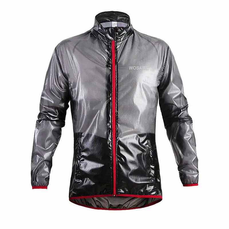 WOSAWE Breathable Raincoat Cycling Jacket Men Waterproof Ultralight Anti-dust Outdoor Bike Bicycle Rain Jacket Jersey Clothing