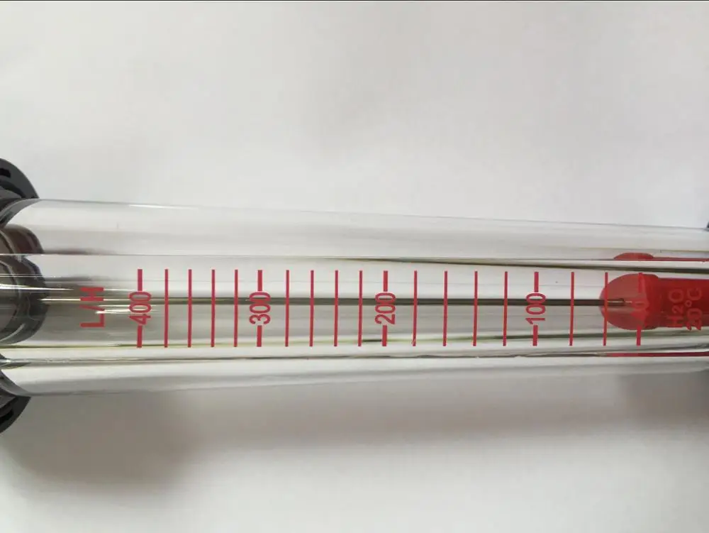 LZS-15 유량계 40-400L/H 플라스틱 튜브 액체 물 로터 미터 유량 측정 기기 DN15 튜브 202mm