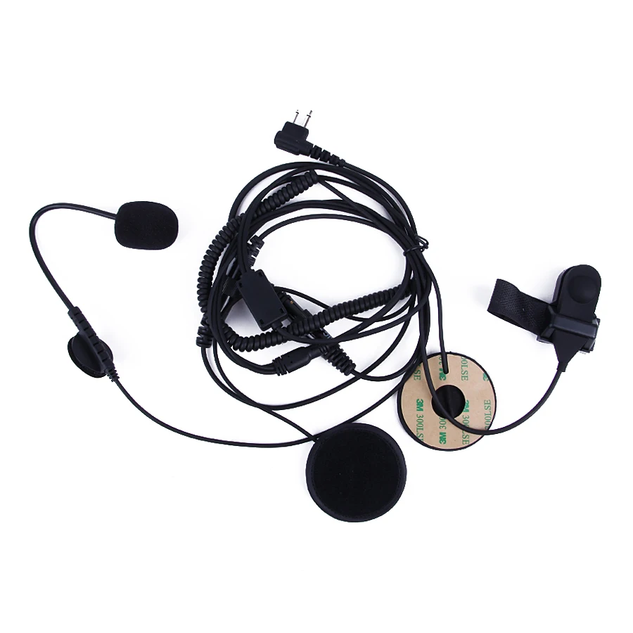 Open/Half Face Motorcycle Bike Helmet Earpiece Headset Mic Microphone For Motorola Two Way Radio Walkie Talkie 2pin CP100, GP88S