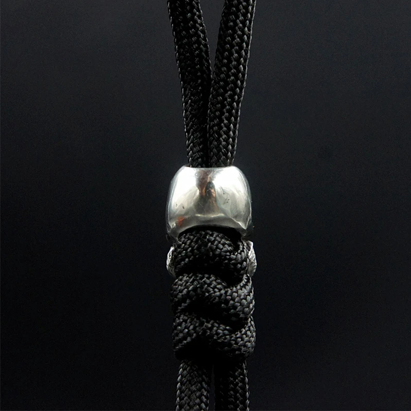 1PC Brass Cigar Skull EDC Umbrella Rope Paracord Lanyard Beads Handmade DIY Pendants Accessories Outdoor Camping  Tools