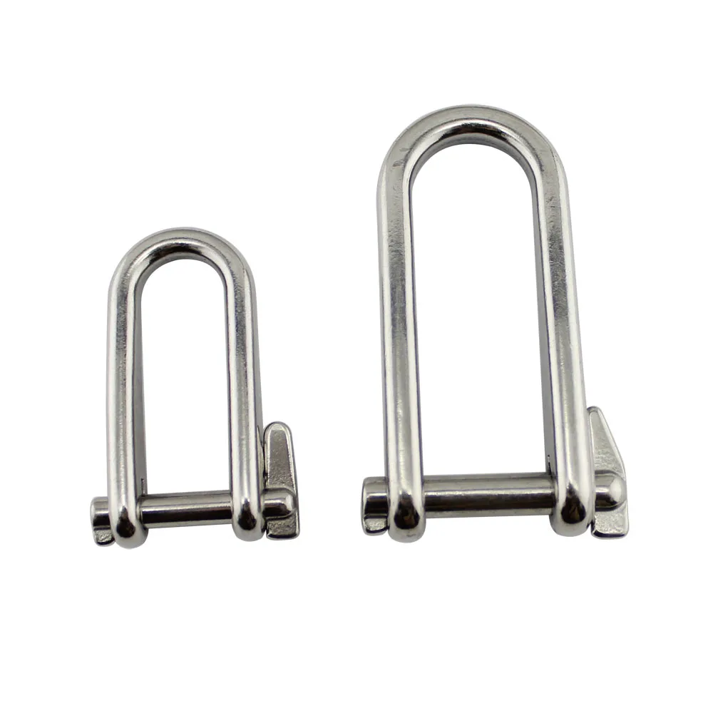 Stainless Steel Halyard Key Pin Shackle Marine Grade SS316 Boat Rigging Hardware 10pcs 6mm 5pcs 8mm Key Bolted Pin Shackle