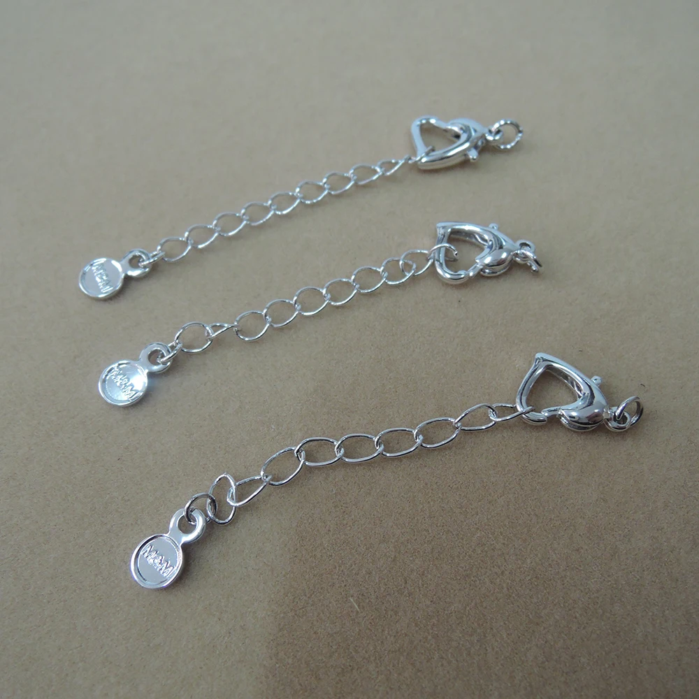 12 pcs/ lot High quality heart shape necklace clasp,bracelet clasp,pearl clasp with chain