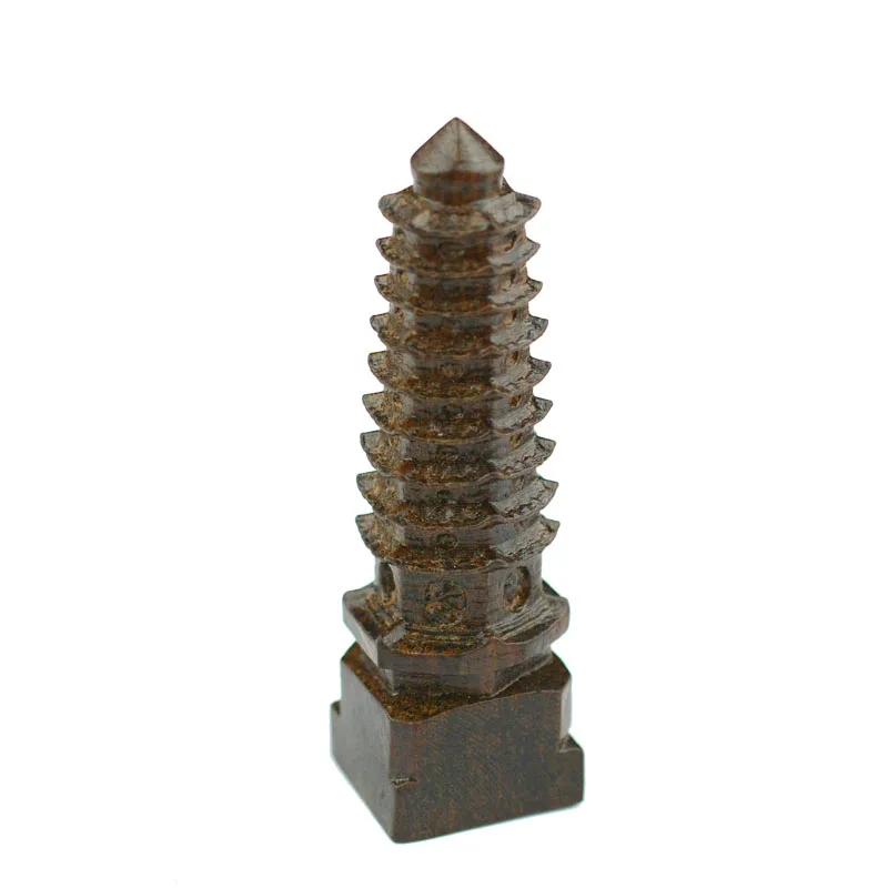 

Black Sandal Wood Tower Model, China Home Decoration, Free Shipping