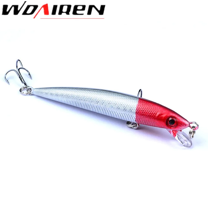 Señuelo de Pesca Minnow 9cm 6g Crankbait Wobblers 3D ojos artificiales cebo duro trucha Lucio Iscas carpa aparejos de Pesca, 1 ud.