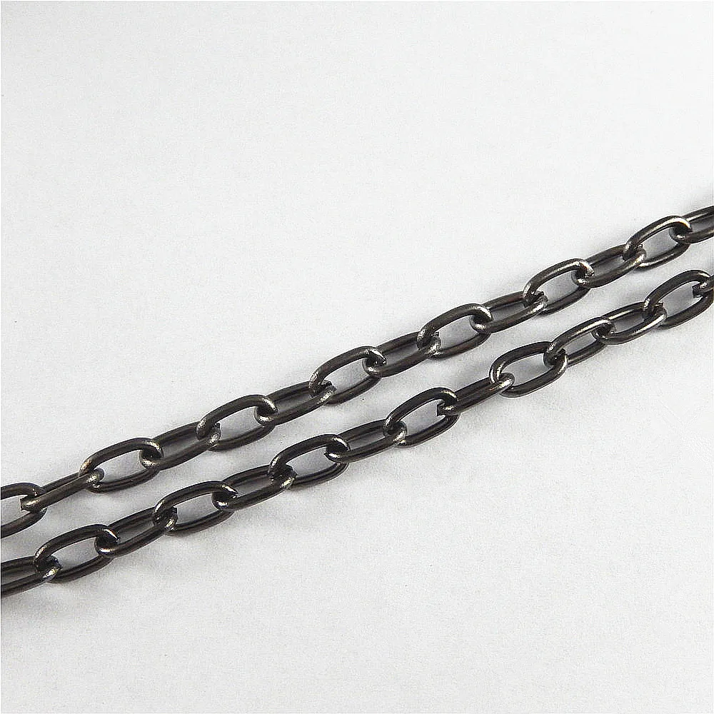 On Sale 1m A Lot Iron Material Gun Black Color Chain Fit Jewelry Making Vintage Style Bracelets Necklace Accessory