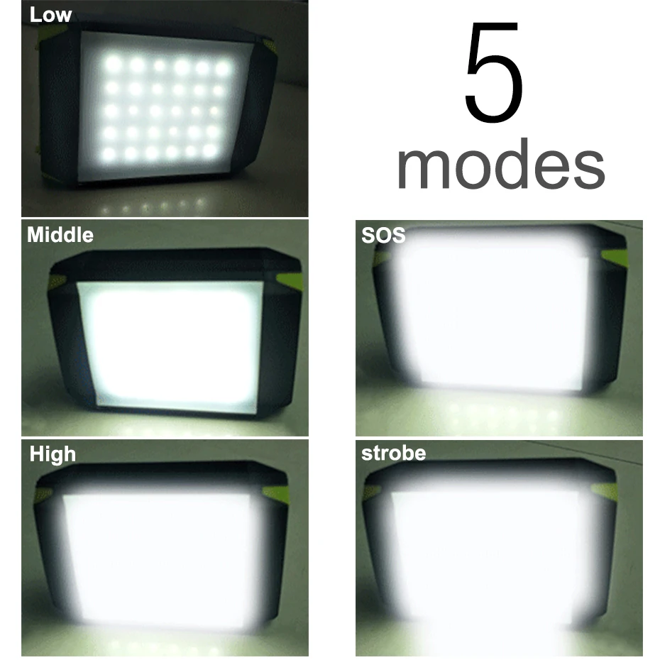 6000mAh Camping Lantern 30LEDs USB Rechargeable Led Light Outdoor 5 Mode Multi Function Hang Lantern Power Bank Camping Light