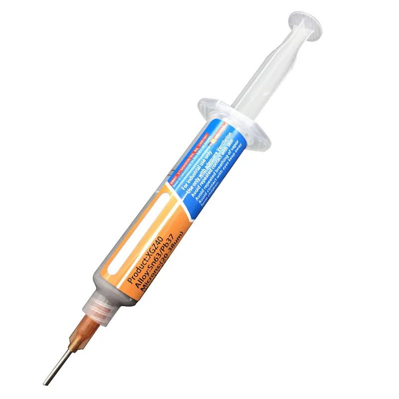 10cc Syringe Solder Paste XGZ40 Tin Cream Welding Solder BGA Flux For Soldering Welding Tool Welder Repair Rework With Tip