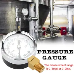 ANENG  Pipe pressure gauge 0-30psi 0-2bar 40MM Diameters Pressure Gauge Plumber instrument