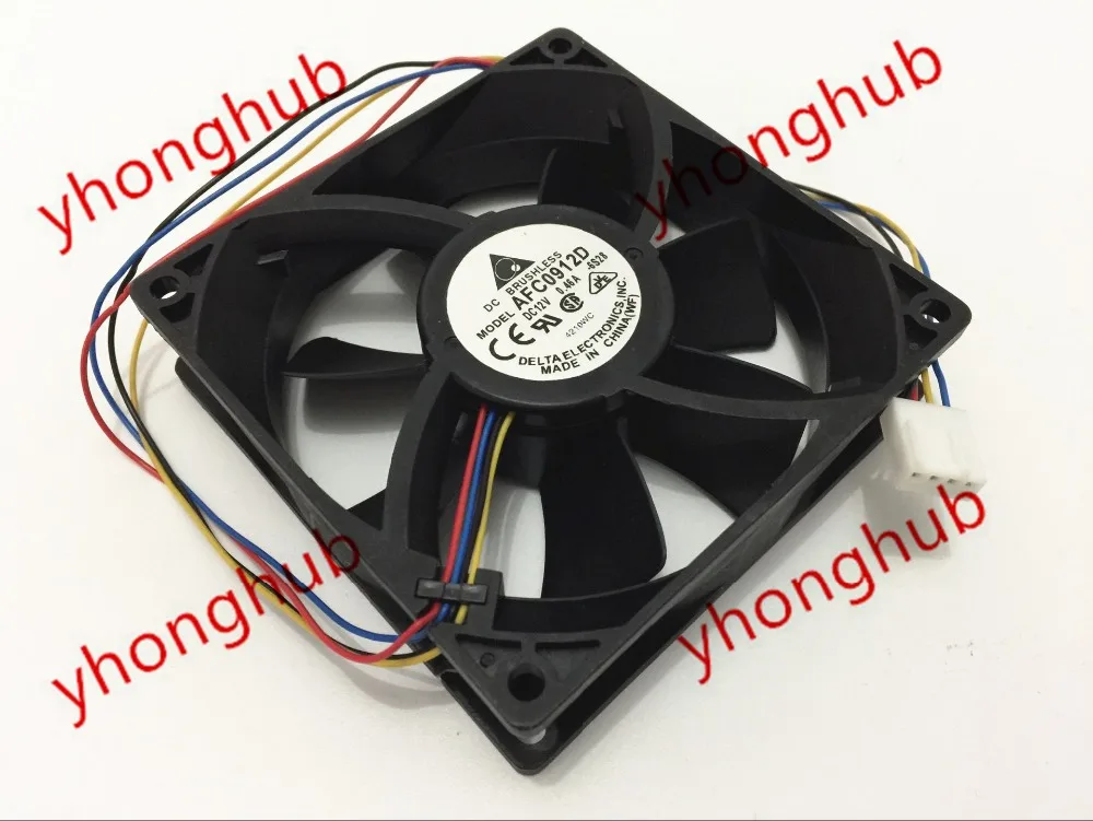 Delta Electronics AFC0912D DC 12V 0.46A 92x92x25mm 4-Wire Server Cooling Fan