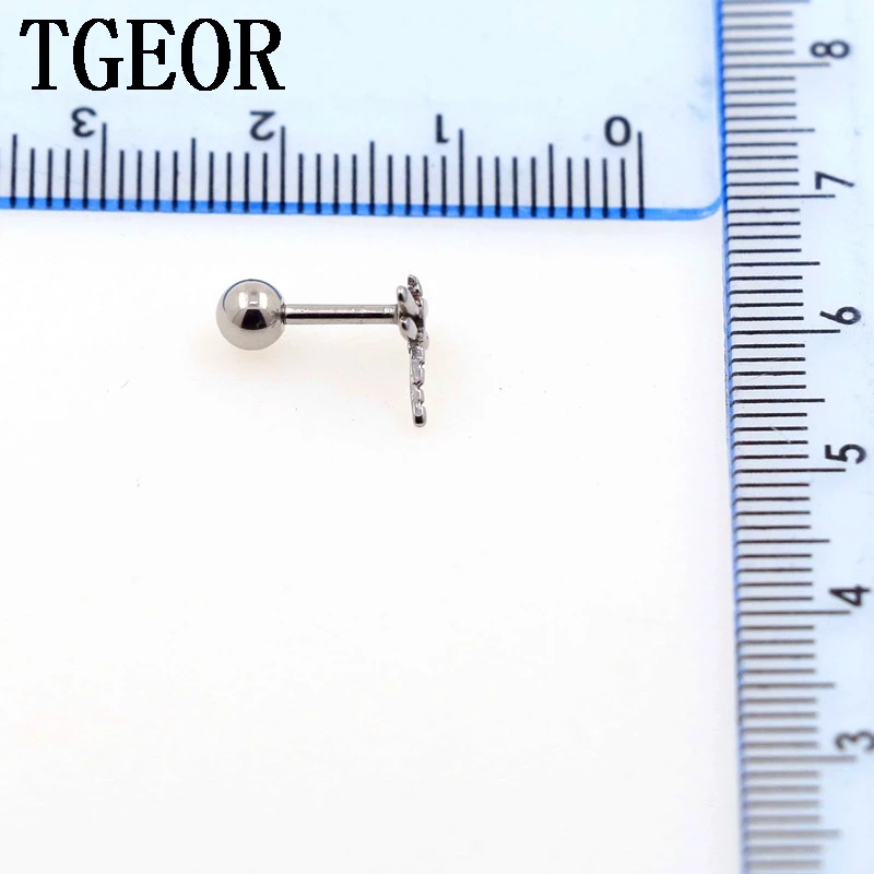 سحر التيتانيوم الألوان 1 زوج 16g الجراحية الفولاذ المقاوم للصدأ الصب اليعسوب الأذن الزنمة ثقب القرط