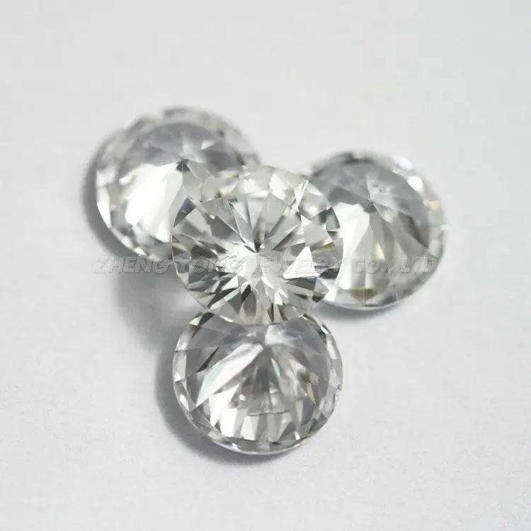 Hot!! 5A 6.0mm Round Brilliant Cut Loose White Cubic Zirconia Machine Cut Clear Synthetic CZ Stone For Trendy Jewelry 200pcs/lot