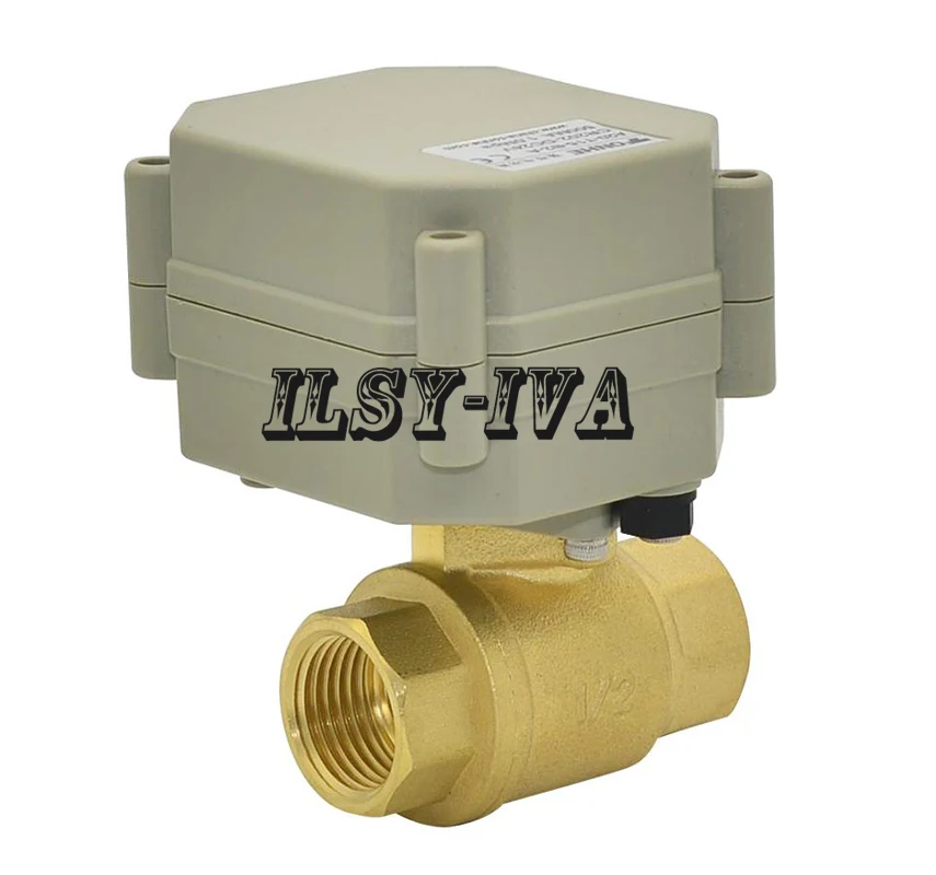 DN15(G1/2'') motorized ball valve,DC24V five wires control with feedback signal