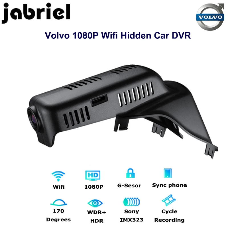 

Jabriel Auto 1080p Car Camera Recorder Dvr wifi auto Driving vehicle dash cam dual lens for volvo 2015 2016 2017 XC60 T4 T5