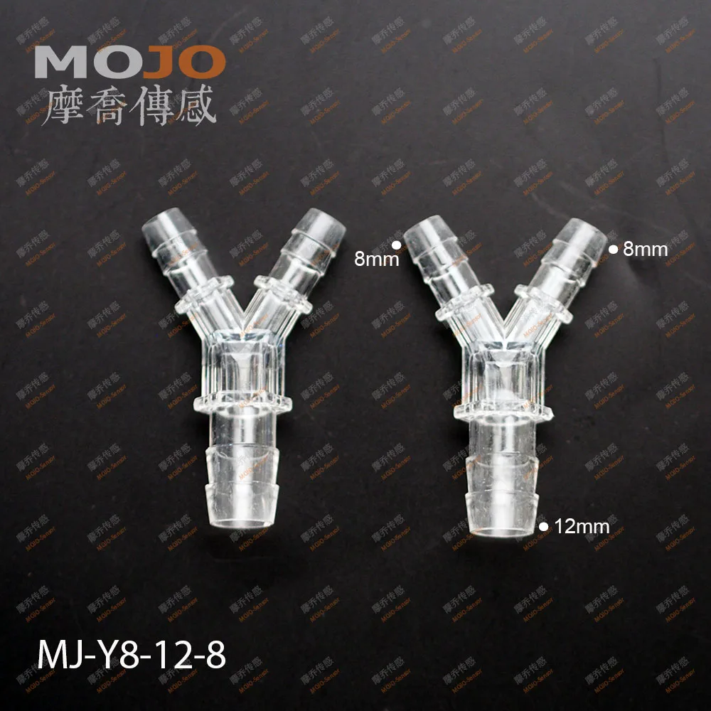 2020 Free shipping MJ-Y8-12-8 Reducing type Y shape 3 way water pipe adapter(100pcs/lots)