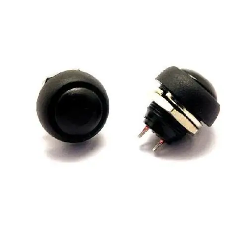5 Pcs Black 12Mm Waterdicht Kortstondige Drukknop Mini Ronde Schakelaar Nieuwe