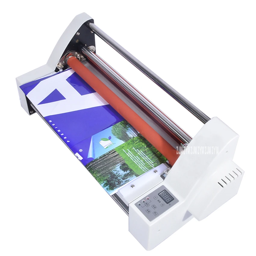 V350 Film Laminator Four Rollers A3 SIZE Hot Roll Laminating Machine Electronic Temperature Control Singleroll Laminator