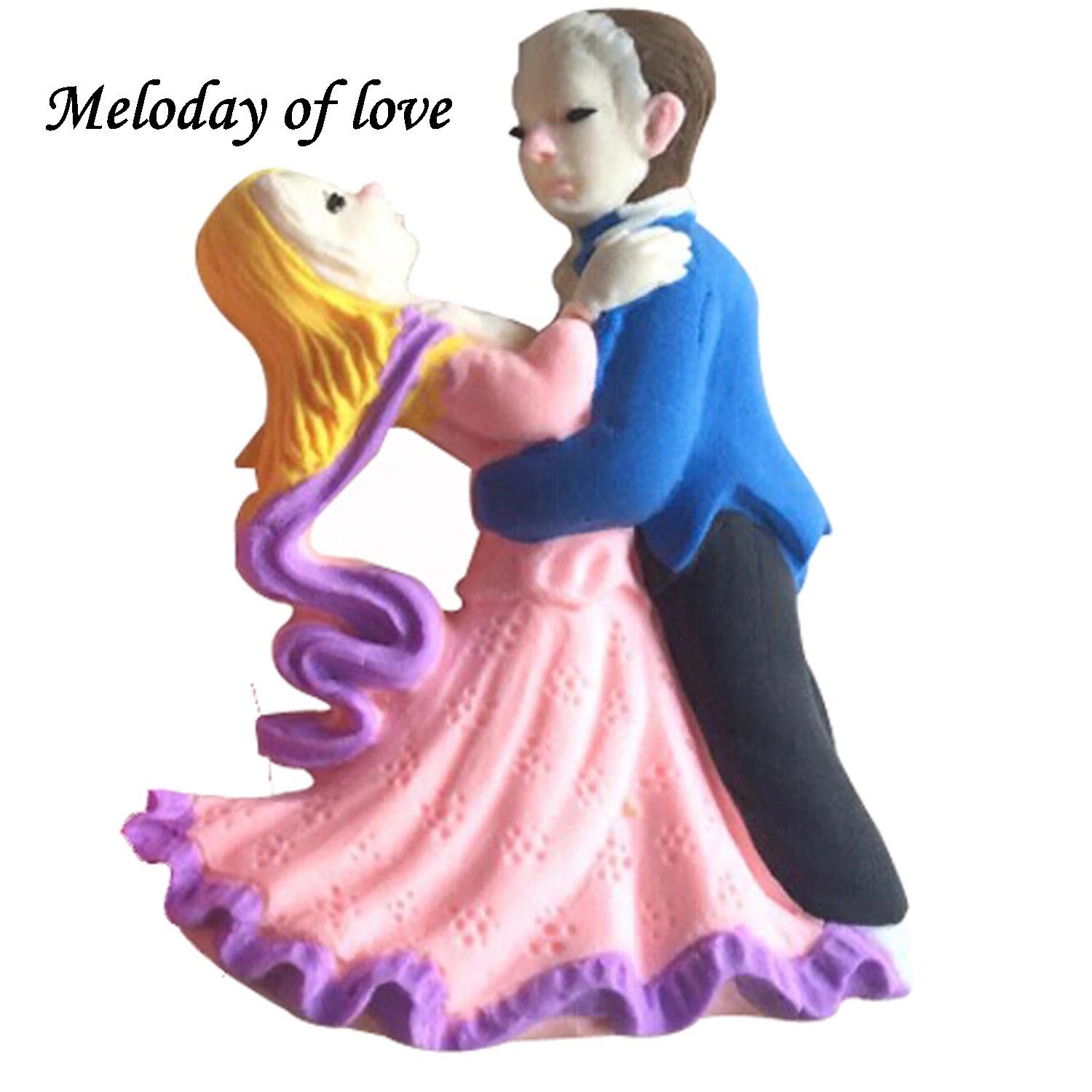 Boy and girl dancing mold cake fondant  chocolate decorating tools silicone molds Sugar Craft Molds DIY Cake T0068