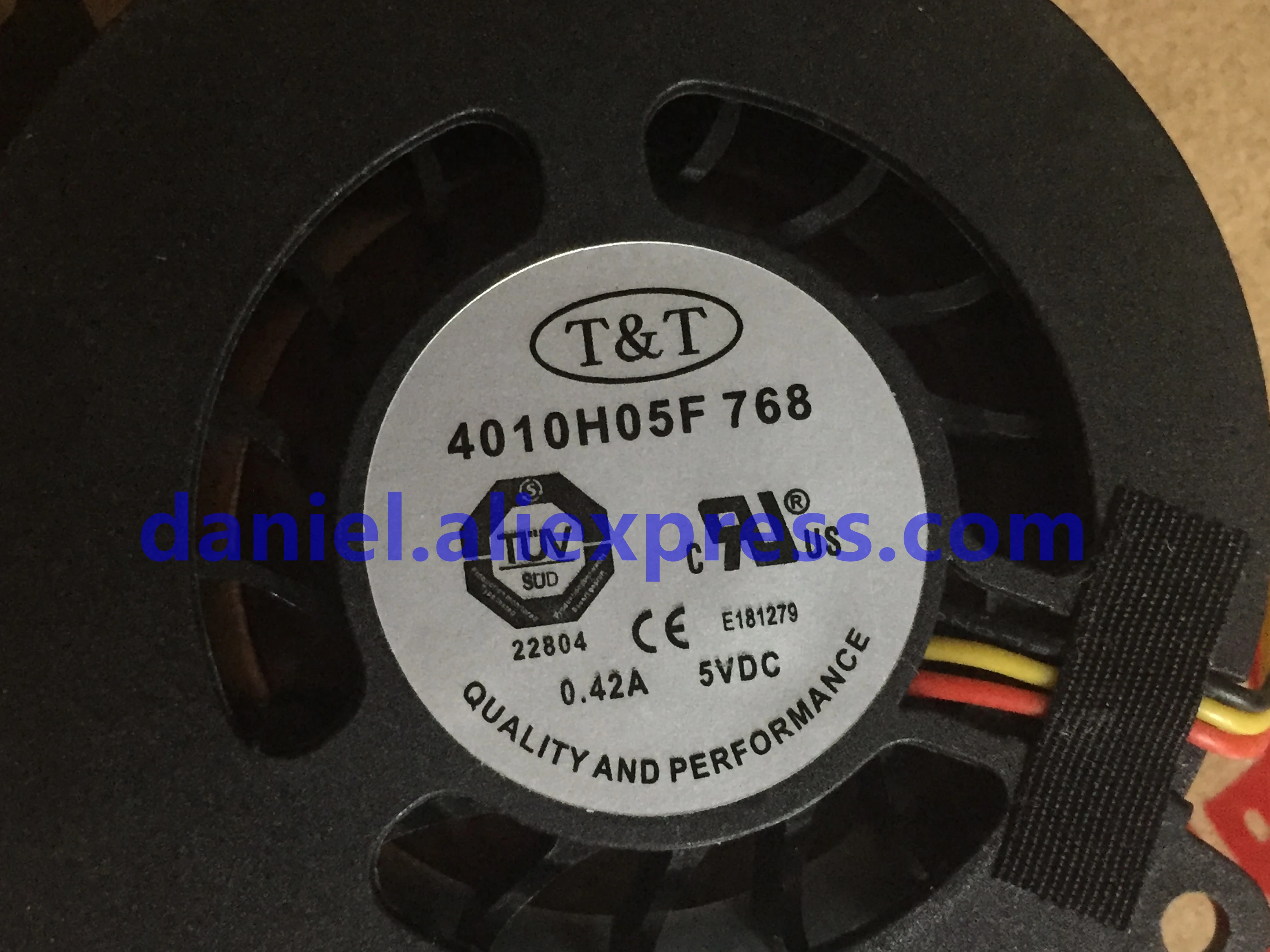 

T&T 4010H05F-768 5V 0.42A 4CM Microassembly Computer 3-wire CPU Cooling Fan